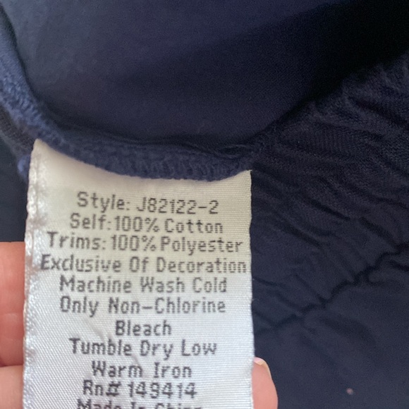 Johnny Was SOVANNA Linen Shorts Navy / White Embroidered small NWT - Picture 9 of 14